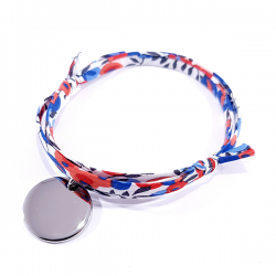 bracelet liberty marianne et médaille en argent de forme ronde