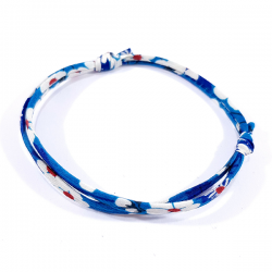 bracelet liberty bleu et fleurs