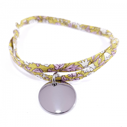 bracelet liberty daisy et médaille argent ronde