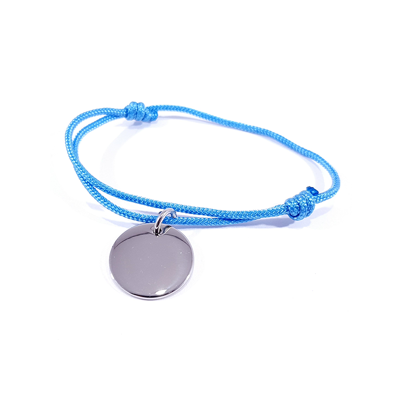 bracelet cordon tressé bleu polaire bracelet cordon tressé bleu polaire