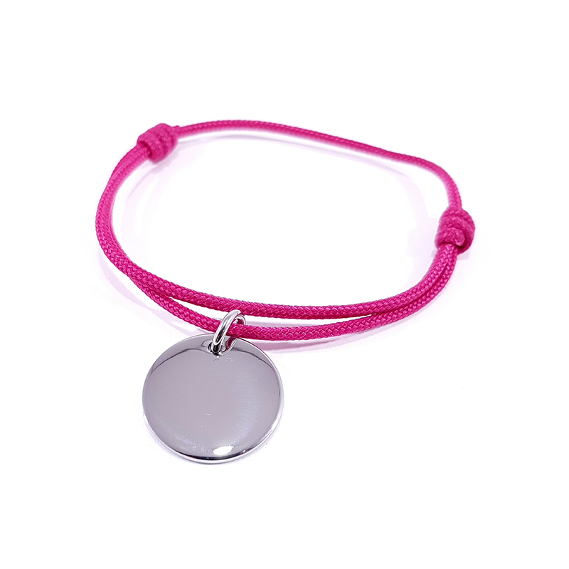 bracelet fuchsia en cordon tressé bracelet fuchsia en cordon tressé