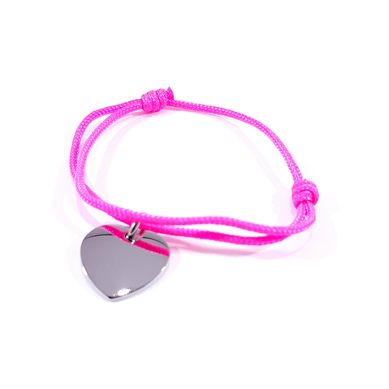bracelet cordon coulissant rose néon bracelet cordon coulissant rose néon