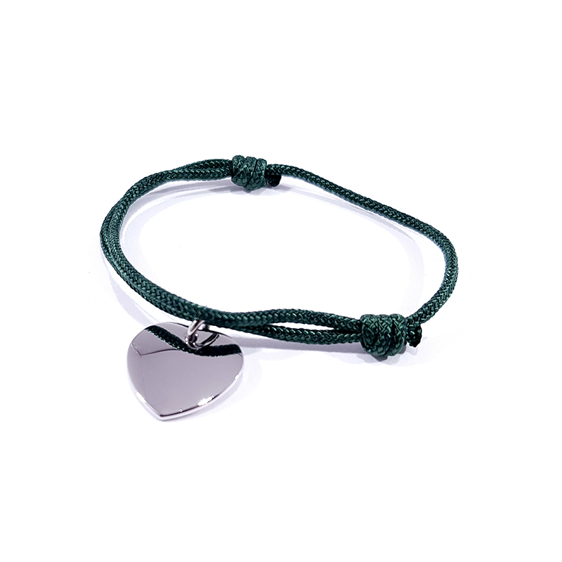 bracelet vert foncé cordon tressé bracelet vert foncé cordon tressé