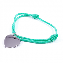 bracelet nœuds coulissants vert menthe