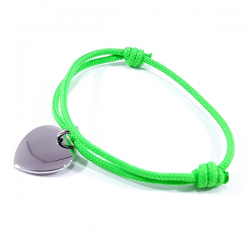bracelet cordon coulissant vert néon