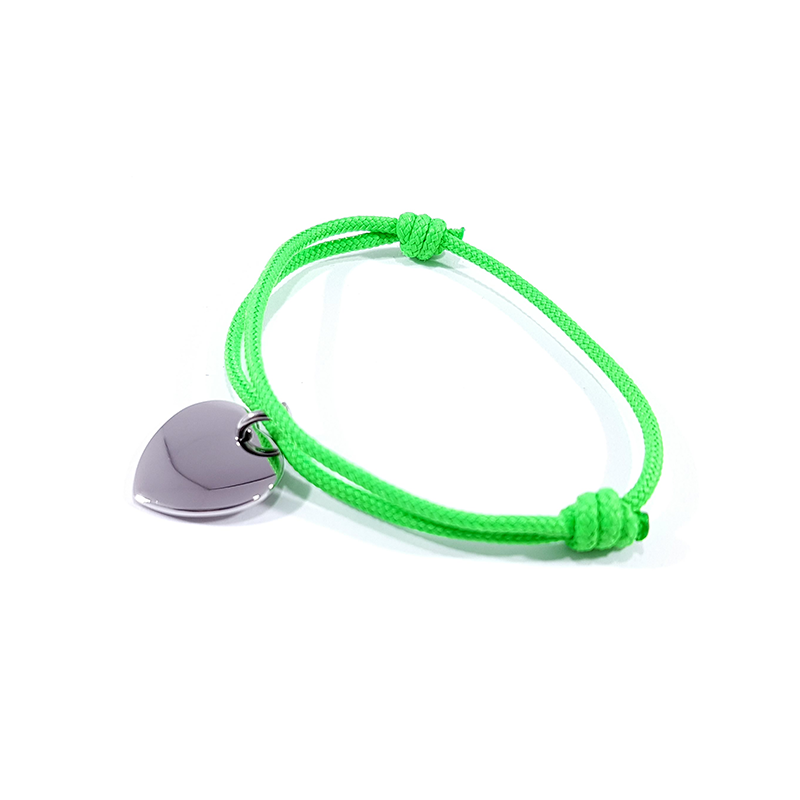 bracelet cordon coulissant vert néon bracelet cordon coulissant vert néon