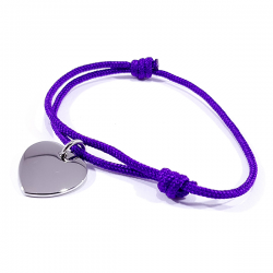 bracelet cordon personnalisable violet