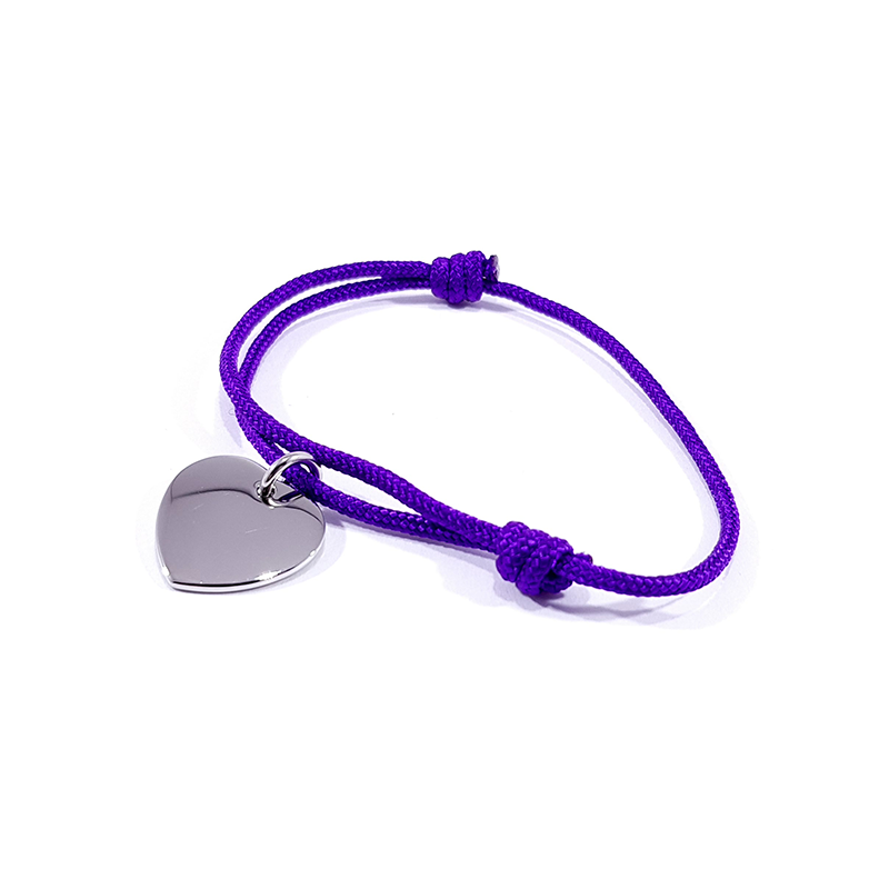 bracelet cordon personnalisable violet bracelet cordon personnalisable violet