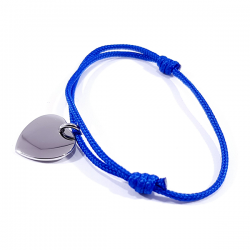 Bracelet cordon bleu foncé ajustable