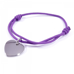 bracelet cordon couleur lilas mauve