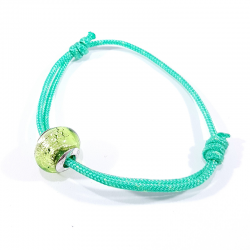 bracelet murano vert menthe