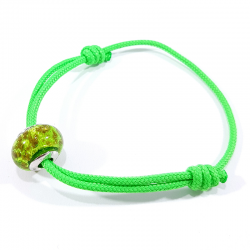 bracelet murano vert néon