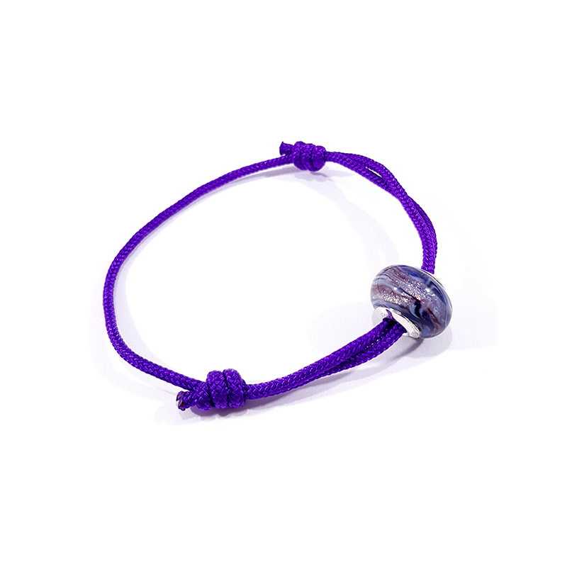 bracelet murano violet zébré