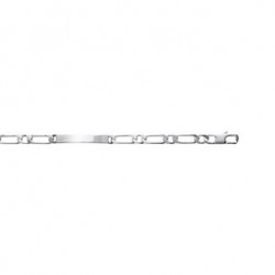 Gourmette identité maille alternée 1/1 en argent 925
18 cm