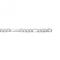 Gourmette identité maille alternée argent 925 10 mm larg