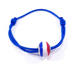 bracelet cordon bleu blanc rouge