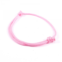 bracelet cordon tressé rose clair