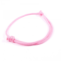 bracelet cordon rose bonbon