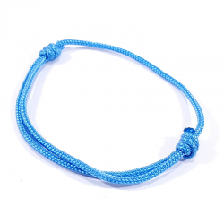 bracelet cordon tressé bleu polaire