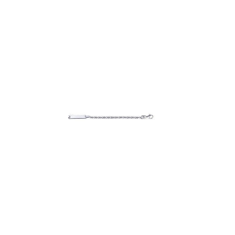 Gourmette identité maille alternée en argent 925 1.8 mm