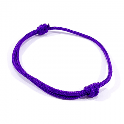 bracelet cordon tressé violet