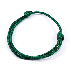 bracelet cordon tressé vert herbe