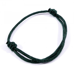 bracelet cordon vert foncé