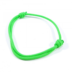 bracelet cordon tressé vert fluo