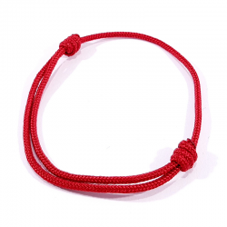 bracelet cordon tressé rouge