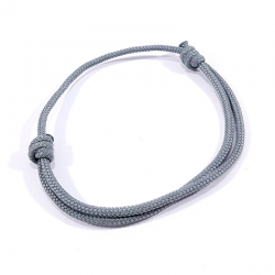 bracelet cordon gris