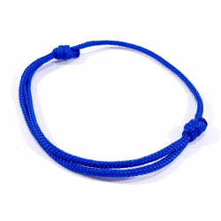 bracelet cordon tressé bleu royal