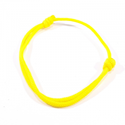 bracelet cordon tressé jaune fluo