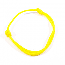bracelet cordon jaune