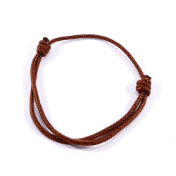 bracelet cordon tressé marron chocolat