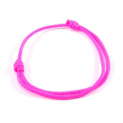 bracelet cordon rose fluo