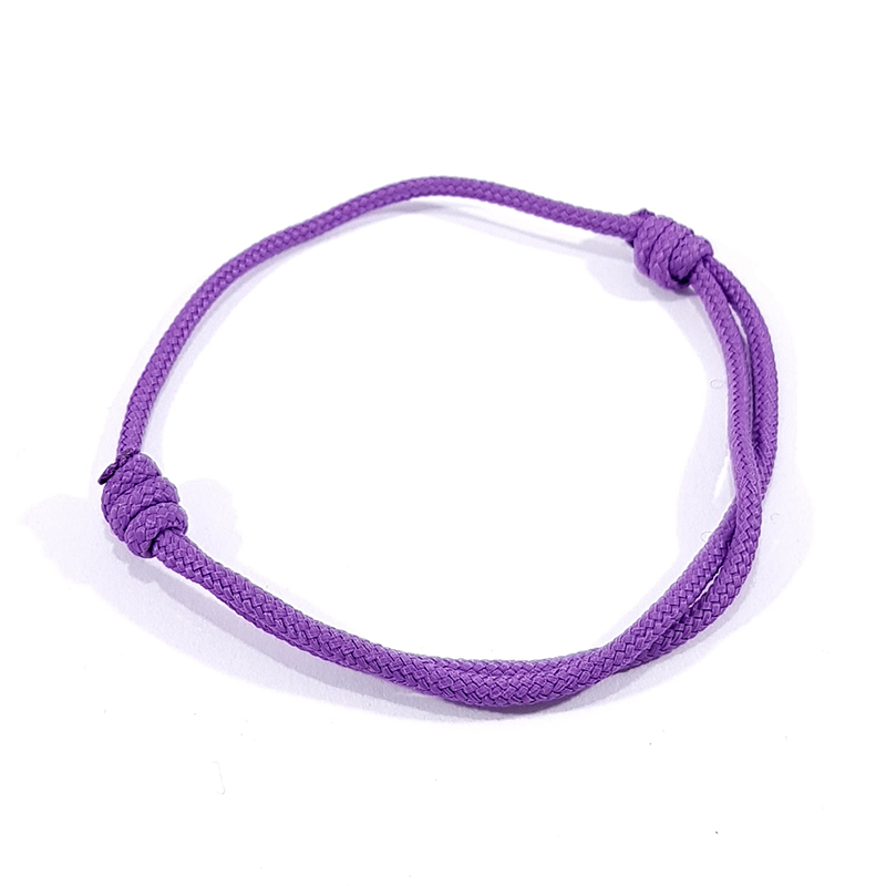 bracelet cordon mauve