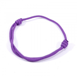 bracelet cordon tressé violet