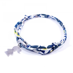 personnage argent sur bracelet liberty mimosa