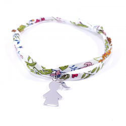 bracelet liberty fleurs et pendentif en argent 925