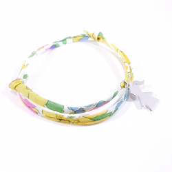 bracelet tons jaunes et fille en argent