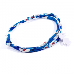 bracelet liberty bleu et pendentif fille argent