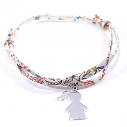 bracelet motifs étoiles et pendentif fille argent