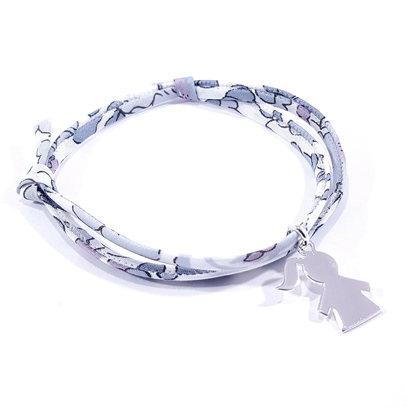 bracelet gris et pendentif fille argent bracelet gris et pendentif fille argent