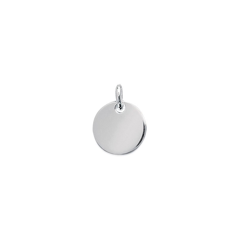 Pendentif médaille ronde personnalisée en argent 20 mm de diamètre