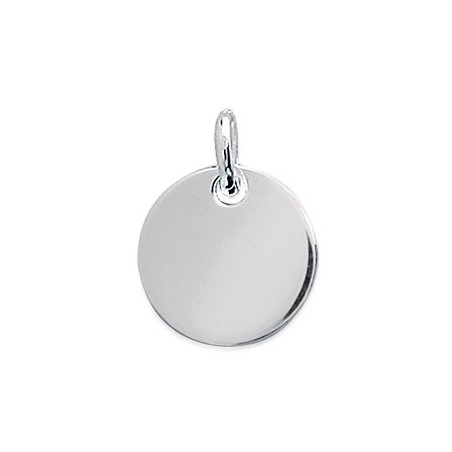 Pendentif médaille ronde personnalisée en argent 20 mm de diamètre