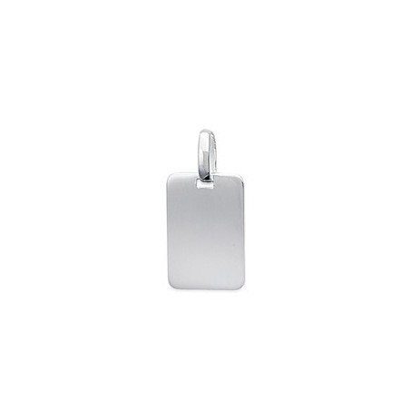 pendentif plaque rectangulaire en argent petit modèle