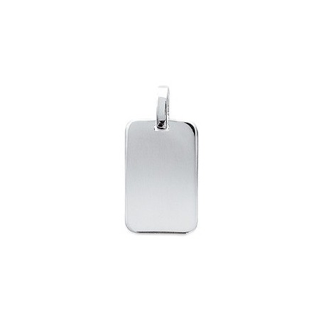 pendentif plaque rectangle en argent à personnaliser