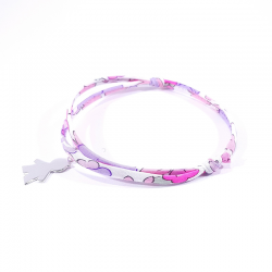 bracelet liberty rose et pendentif petit garçon en argent 925