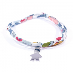 bracelet liberty fleurs et pendentif garçon en argent 925