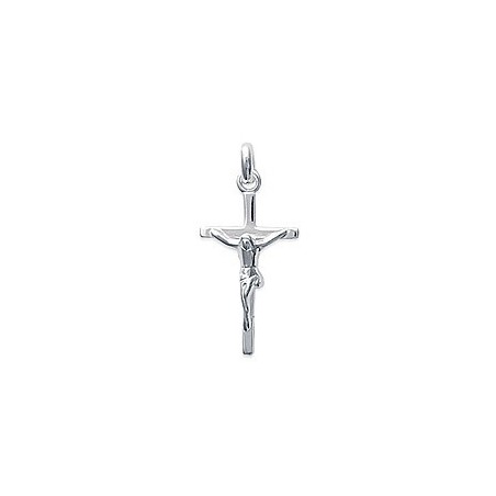 Croix avec christ petit modèle en argent